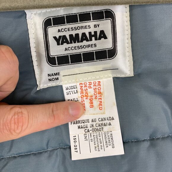 Vintage Yamaha Mens Snowmobile Jacket Medium Black Full Zip Insulated 70s-80s - Picture 5 of 12